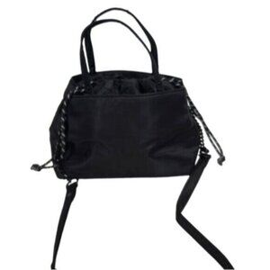 🔷Zara Black Nylon Drawstring  Lunch Bag Crossbody Double Handles Back to School